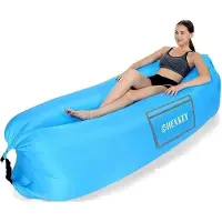 Famanu Aufblasbare Liege mit wasserdichtem und luftdichtem Design - ideal für Garten, Strand, Reisen, Camping