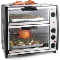 OneConcept All-You-Can-Eat Doppel-Backofen Grillplatte 42 Liter 2350 Watt