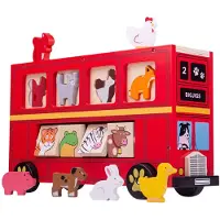 Bigjigs Holzbus mit Tieren