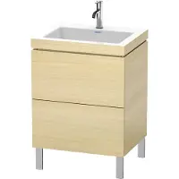 Duravit Waschtischunterschrank c-bonded L-Cube 60 x48cm, 1 HL, med. Ei, 2 Ausz., steh.