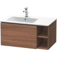 Duravit Waschtischunterbau L-CUBE 400x820x481mm Be links nussbaum natur