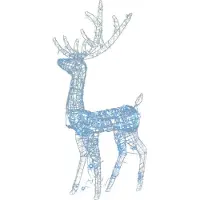 vidaXL LED-Rentiere 3 Stk. Acryl 128 cm Kaltweiß
