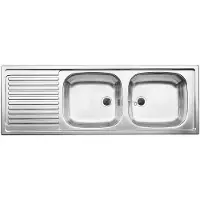 BLANCO EZS 12 x 4-2, Aufsatzwanne, Rechteckig, Edelstahl, Edelstahl, 2 Becken, 370 x 340 mm