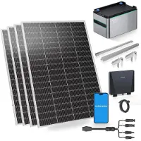 Sunshare 800W Ray Lite Balkonkraftwerk Set, 1 kWh Solarstromspeicher + Halterung
