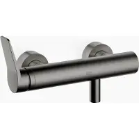 Dornbracht LISSÉ Brause-Einhandbatterie für Wandmontage, eigensicher, 33300845-99, Farbe: Dark Platinum matt