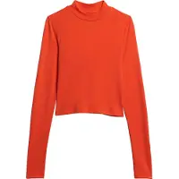 Superdry für Damen. W6011737A Langarm-T-Shirt mit offenem Rücken orange (L), Lässig