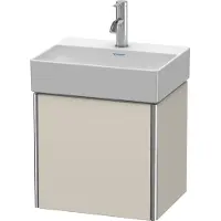 Duravit Waschtischunterbau XSQUARE 397x434x340mm Türansch links taupe matt