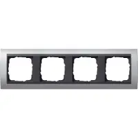 Gira Abdeckrahmen 4f. alu f.anth.ZL,bruchsich. 021406