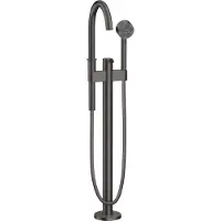 Hansgrohe AXOR One Einhebel-Wannenmischer freistehend, Ausladung 220mm, 48440340, Farbe: Brushed Black Chrome