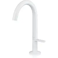 Hansgrohe Waschtischmischer Select 170 Axor One mit Push-Open Ablaufgarnitur mattweiss, 48020700