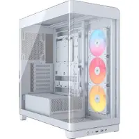 Corsair 4500X RS-R ARGB Tempered Glass Mid-Tower, White, Midi Tower, PC, Weiß, Mini-ITX, micro ATX, EATX, ATX, Stahl, Gehärtetes Glas, Kunststoff, Gaming