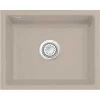 SYSTEMCERAM Unterbauspüle KeraDomo MERA 50 U/g in FANGO mit Excenterbedienung