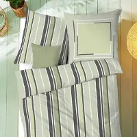 Kaeppel Mako-Satin Bettwäsche Avion kiwi 155x220 cm + 80x80 cm
