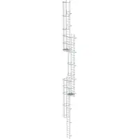 MUNK Günzburger Steigtechnik MUNK ortsfeste Steigleitern Aluminium, 15,12m SH PG2