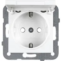 Panasonic Karre 55 Steckdose mit Klappdeckel beschriftbar 90900113-DE