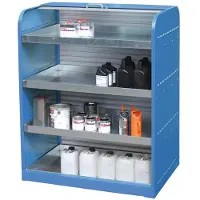 Bauer Gefahrstoff-Rollladenschrank, Typ RSG-4, blau RAL5012