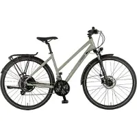 Prophete ENTDECKER 500 Trekking Damenrad 28" Grey Heron Glanz – Shimano Altus 24-Gang, hydraulische Scheibenbremsen, Suntour NEX Federgabel, Alu Rahmen 50 cm