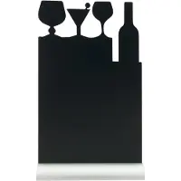 Securit silhouet COCKTAIL bordskilt med alufod