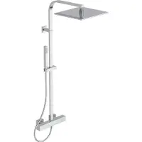 Ideal standard Ceratherm C100 Duschsystem Square mit Brausethermostat AP