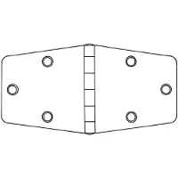 Talamex Scharnier 151x74.5x2 Mm Grau Grau One Size