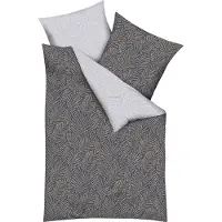 Kaeppel Mako-Satin Bettwäsche Ventura grau 135x200 cm + 80x80 cm