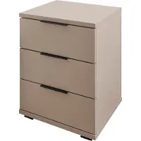 Die Möbelfundgrube Nachttisch Beige-Kaschmir 46 x 42 cm - Schubladen - UNIVERSAL