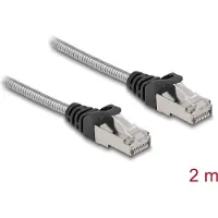 DeLOCK RJ45 Kabel Cat.6A U/FTP mit Metallmantel 2 m, 2 m, Cat6a, U/FTP (STP), RJ-45, RJ-45, Silber
