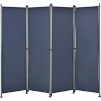 Pro-Tec Outdoor Trennwand 170x215cm Paravent Sichtschutz Spanische Wand Garten Dunkelblau