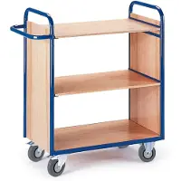 ROLLCART Etagenwagen, m.2 Wänden, 3 Etagen, 42 kg