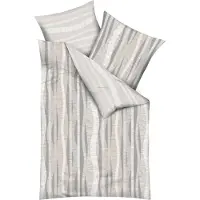 Kaeppel Mako-Satin Bettwäsche Curvy 135x200 cm + 80x80 cm silber
