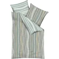 Kaeppel Mako-Satin Bettwäsche Curvy 155x220 cm + 80x80 cm khaki