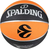 Spalding VARCITY EUROLEAGUE Basketball in schwarz, Größe 5