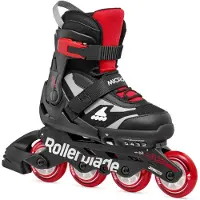 Rollerblade MICROBLADE Kinder Inlineskates größenverstellbar schwarz/rot 36,5