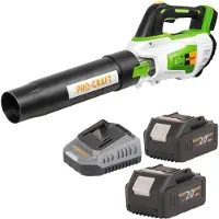 Procraft PB20 Akku Laubbläser 20 V TURBO + 2x Akku 4,0 Ah + Ladegerät