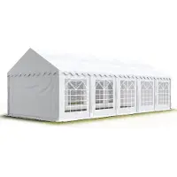 Sonstiges TOOLPORT Partyzelt Festzelt 5x10 m Garten-Pavillon PVC Plane 700 N in weiß Wasserdicht