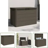 The Living Store Outdoor-Kissenbox Braun 77,5x44,5x53 cm Polypropylen