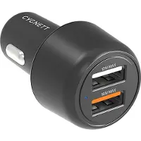 Cygnett , USB-A Auto Ladegerät 30W Doppelport Schnellladen, Schwarz