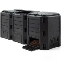Deuba Komposttonne schwarz 1200L 198x72x83cm