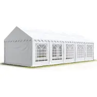 Sonstiges TOOLPORT Partyzelt Festzelt 4x10 m Garten-Pavillon PVC Plane 700 N in weiß Wasserdicht