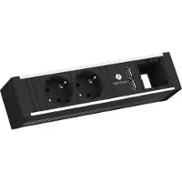 Bachmann VENID 2x Schutzkontakt 1x ABD 1x USB-Charger schwarz