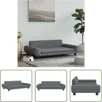 The Living Store Hundebett Dunkelgrau 100x54x33 cm Samt