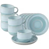 Villeroy & Boch like. by Perlemor Aqua Espressotasse mit Untertasse 60 ml 6er Set