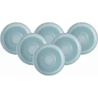 Like. by Villeroy & Boch Untertasse "Kaffeeuntertassen Perlemor Aqua ø 16,1 cm 6er Set blau" Spülmaschinengeeignet, Mikrowellengeeignet