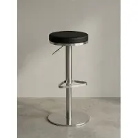 KADIMA DESIGN Barhocker, höhenverstellbar, gepolsterte Sitzfläche, Triangel Fußablage, max. 110 kg Belastung. Schwarz, 38x38x82 cm |