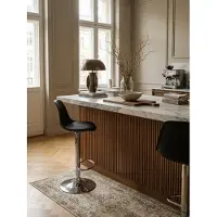 KADIMA DESIGN KORSIKA, Barhocker Kunstleder Schwarz, Hocker Sitzhocker Tresenhocker, Design Barstuhl Tresenstuhl Barmöbel