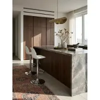 KADIMA DESIGN KORSIKA, Barhocker Kunstleder Weiß, Hocker Sitzhocker Tresenhocker, Design Barstuhl Tresenstuhl Barmöbel