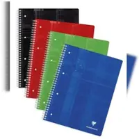 Clairefontaine 5x Collegeblock mikroperforiert mit Ringbuchlochung, DIN A4+, 120 Blatt 90g, kariert mit Rahmen - Sortiert 8249C