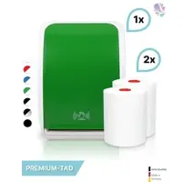 Blanc HYGIENIC SET: Handtuchrollenspender SENSOR, berührungslos, Blanc Cosmos verschied. Farben + 2 Handtuchrollen PREMIUM TAD - PRODUKTSET