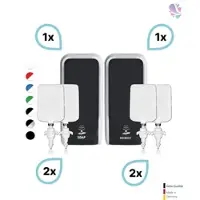 Blanc HYGIENIC KOMPLETT-SET HANDHYGIENE SENSOR: Desinfektionsspender SENSOR + 2 Kartuschen & Schaumseifenspender SENSOR + 2 Kartuschen