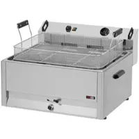 Red Fox Groju Gastro Elektro Friteuse Fritöse 30 Liter 670x650x370 mm Fritteuse 1 Korb